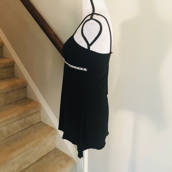 VTG Glitzy deep v-neck stretchy tank - Picture 2 of 6